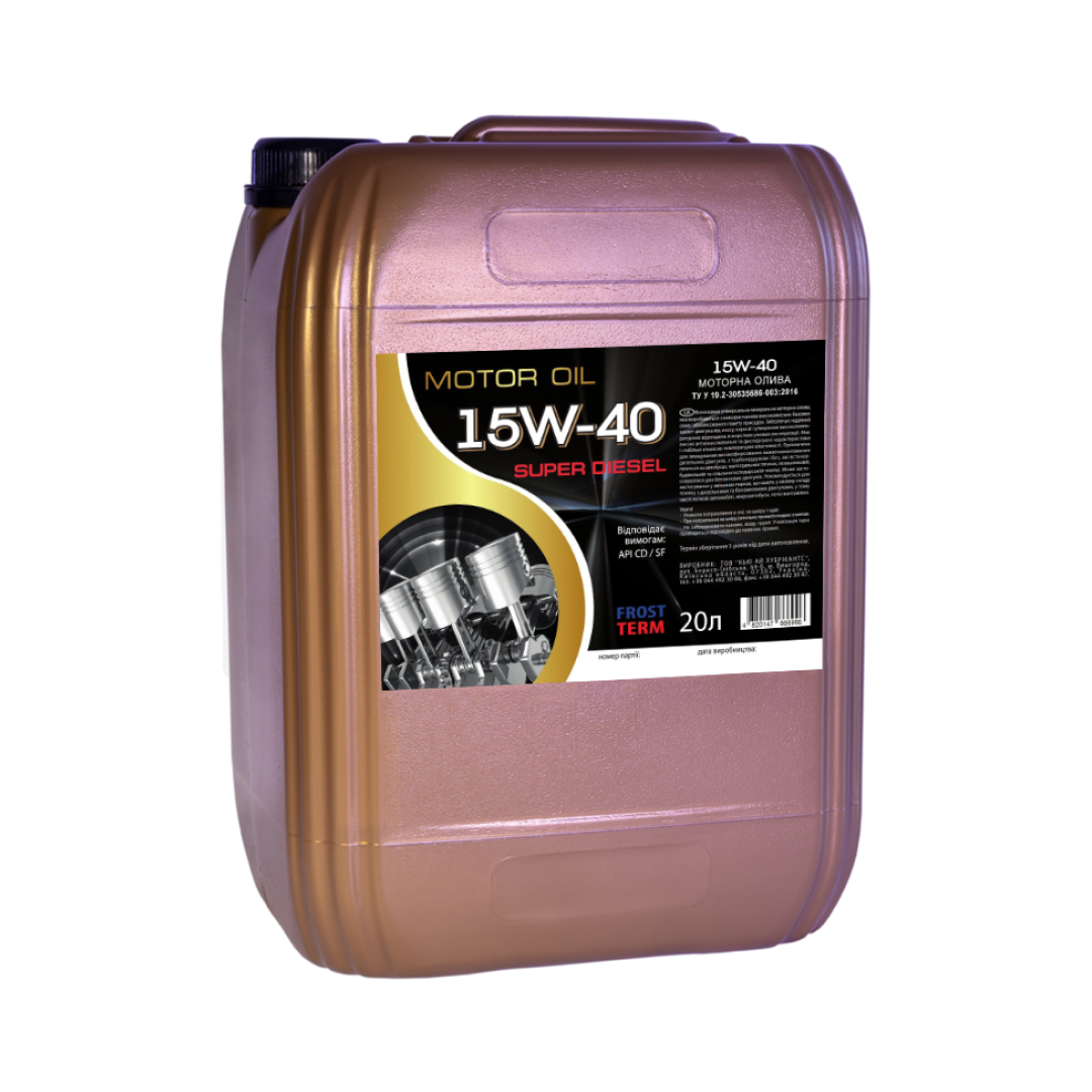 Олива моторна Frostterm SUPER DIESEL 15W-40 API CD/SF 20л